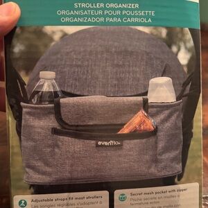Evenflo Stroller Organizer Gray Melange Baby Storage Caddy NIB